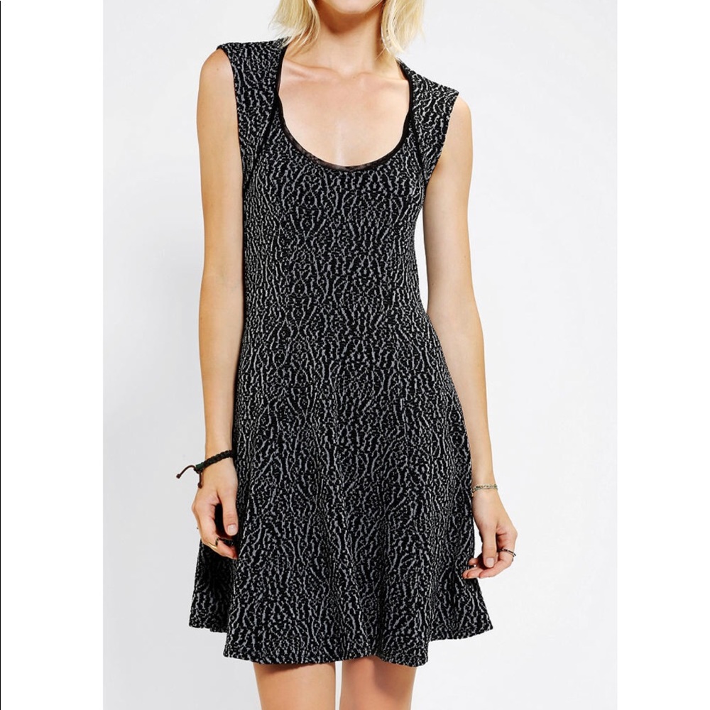 UO silence and noise skater dress with open back